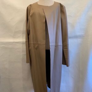 Cos open front leather coat